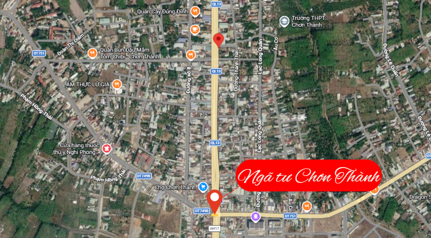 Đất mặt tiền QL13 Chơn Thành